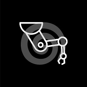 Robot hand machine simple flat style vector illustration