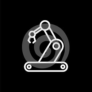 Robot hand machine simple flat style vector illustration