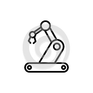Robot hand machine simple flat style vector illustration