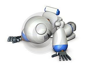 Robot has bowed down.