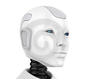 Robot Head Face Illustration