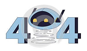 Robot head on spring error 404 flash message