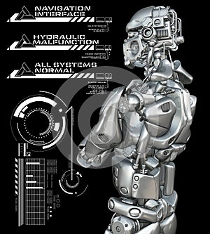 Robot with heads up display