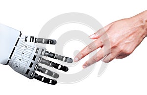 Robot human hand connection