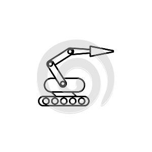 robot icon. Element of intelligence icon for mobile concept and web apps. Thin line robot icon can be used for web and mobile
