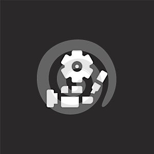 robot icon. Filled robot icon for website design and mobile, app development. robot icon from filled artificial intelligence