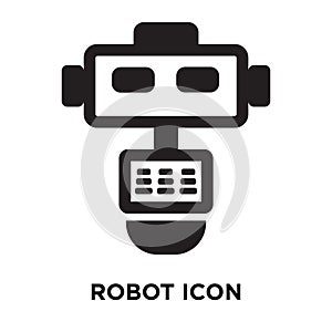 Robot icon vector isolated on white background, logo concept of