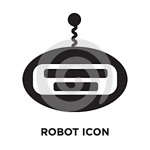 Robot icon vector isolated on white background, logo concept of