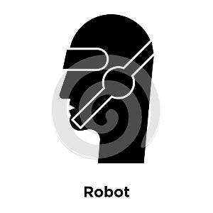 Robot icon vector isolated on white background, logo concept of