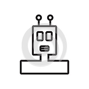 Robot icon vector isolated on white background, Robot sign