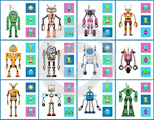 Robot Industry Collection, Vector Illustrations