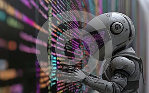 Robot Interacting with Colorful Data Wall