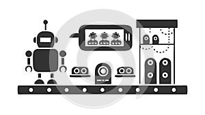 Robot interface, symbolizing control and communication. vector design Generative AI