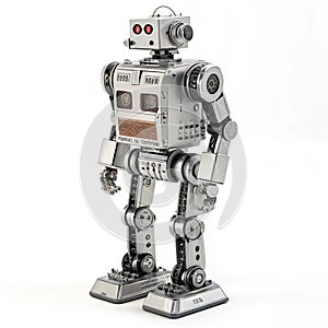 Robot isolated on white background photo