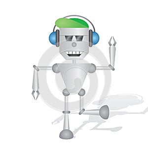 Robot listening to music