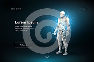 Robot  low poly human  Artificial Intelligence