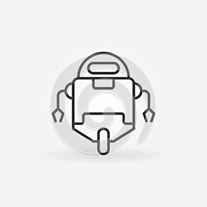 Robot minimal icon in thin line style