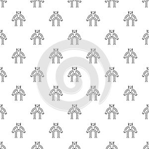Robot monkey pattern vector seamless