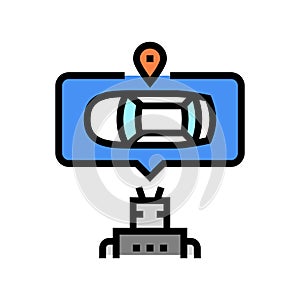 robot navigation color icon vector illustration