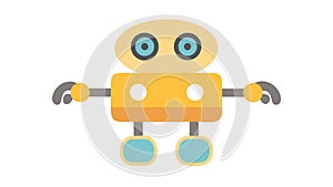Robot outline icon, representing technology and automation , vector design Generative AI