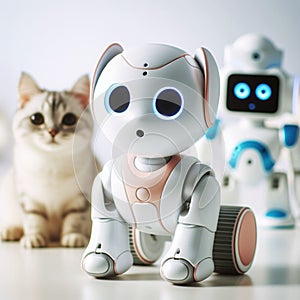 A Robot and A Pet Cat
