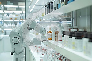 Robot pharmacist dispenses medicine in the pharmacy of the future