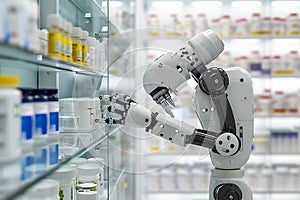 Robot pharmacist dispenses medicine in the pharmacy of the future