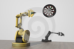 A robot playing an excellent game of darts