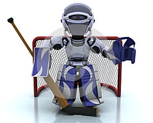 Robot playing icehockey