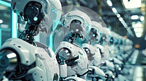 Robot production. Industry of the future. Technological concept. generative ai