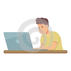 Robot programming icon cartoon vector. Computer science