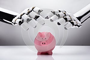 Robot Protecting Piggybank