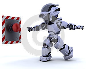 Robot and push button