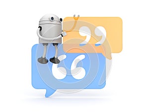 Robot and Quotation Mark