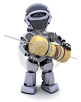 Robot with a resistor photo