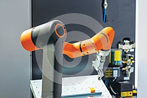 Robot or robotic arm for industrial pick and place, insertion, quality testing or machine tending