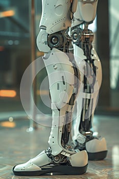 The robot's leg. The concept of robotics