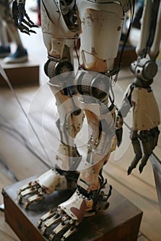 The robot's leg. The concept of robotics