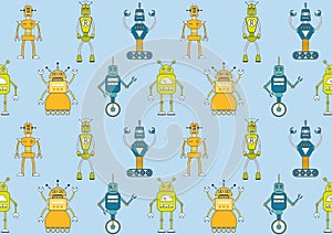 Robot seamless pattern.