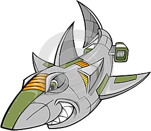 Robot Shark Vector