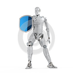 Robot with shield protection