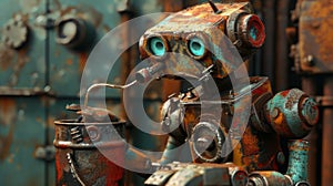 Robot Siphoning Liquid in Industrial Setting photo
