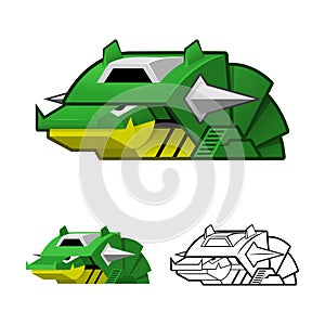 Robot Slug Cartoon Character