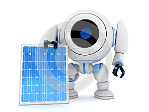 Robot and solar panel