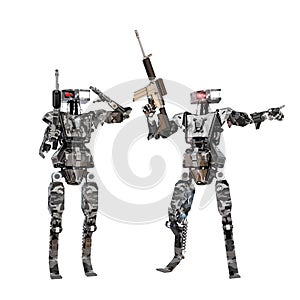 Robot soldier team