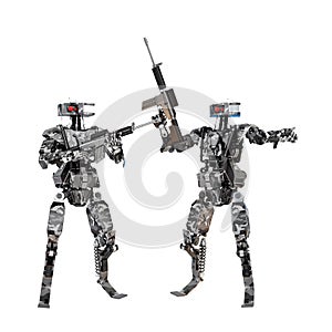 Robot soldier team