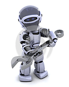 Robot with spanner photo
