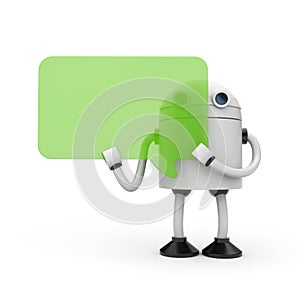 Robot with speech bubbles