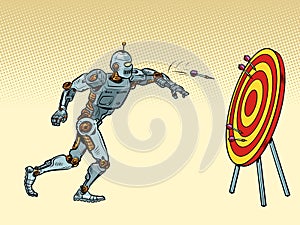 robot target dart target accuracy competition, sports fun and recreation photo