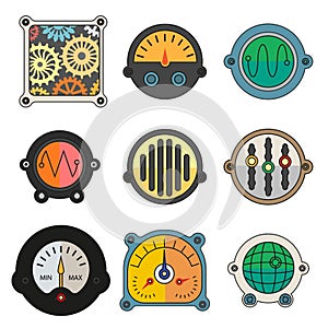 Robot technical Colorful meter icon